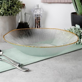 Miska sałatkowa do sałatki szklana złota 29.5cm 1.6L VILDE 139719