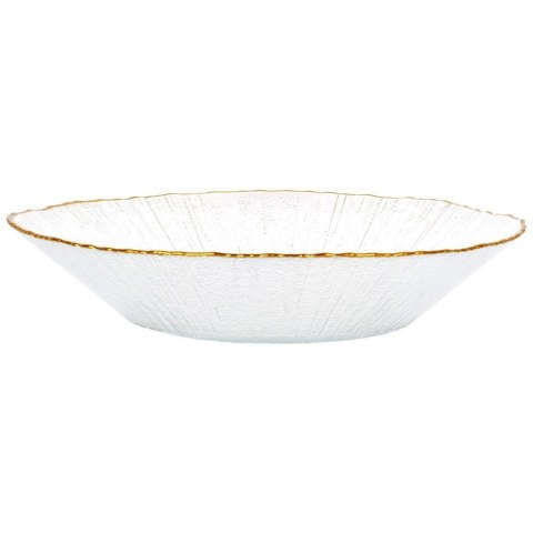 Miska sałatkowa do sałatki zupy szklana złota 20.5cm 500ml VILDE 139718