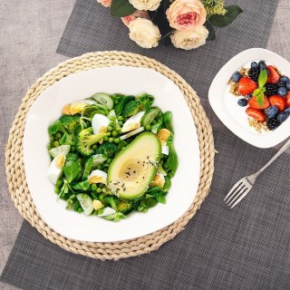 Miska szklana biała LUNA 25cm 2L ORION 127806