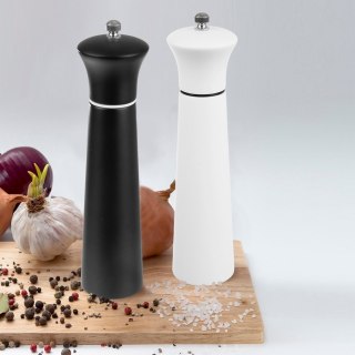 Młynek do pieprzu i soli przypraw ręczny drewniany biały 21.5cm ORION 130235