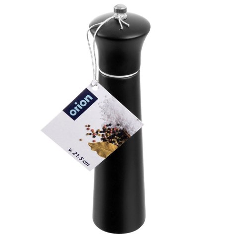 Młynek do pieprzu i soli przypraw ręczny drewniany czarny 21.5cm ORION 130236