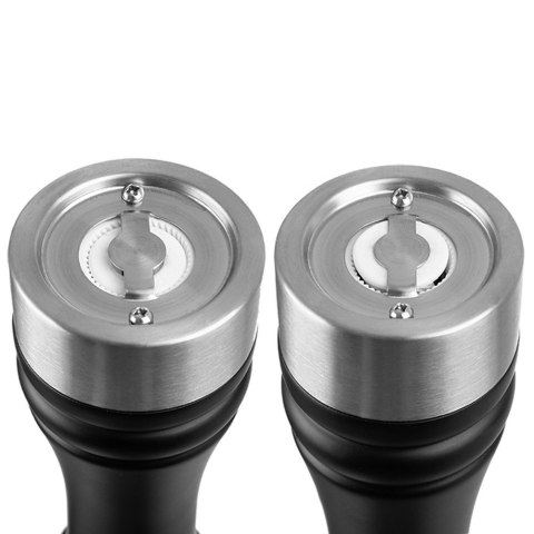 Młynek do pieprzu i soli przypraw ręczny drewniany czarny 21.5cm ORION 130237