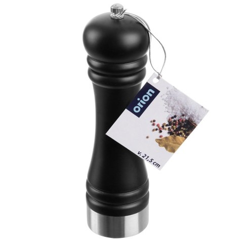 Młynek do pieprzu i soli przypraw ręczny drewniany czarny 21.5cm ORION 130237