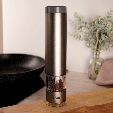 Młynek do soli i pieprzu przypraw elektryczny aluminiowy grafitowy ORION 130225