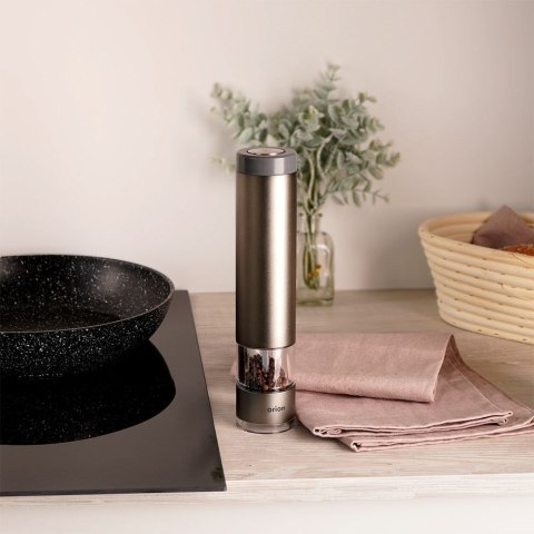 Młynek do soli i pieprzu przypraw elektryczny aluminiowy grafitowy ORION 130225