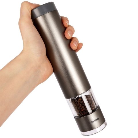 Młynek do soli i pieprzu przypraw elektryczny aluminiowy grafitowy ORION 130225