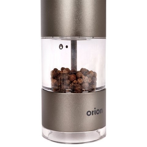 Młynek do soli i pieprzu przypraw elektryczny aluminiowy grafitowy ORION 130225