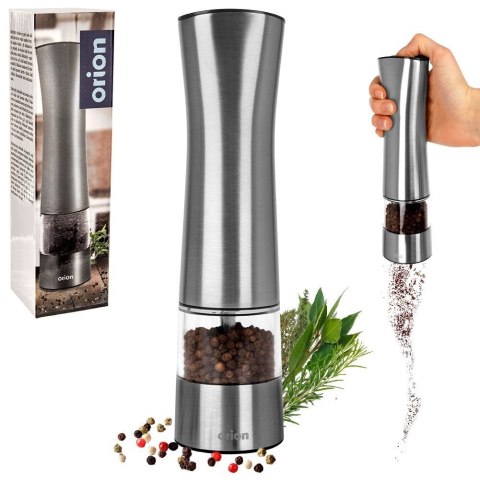 Młynek do soli i pieprzu przypraw elektryczny stalowy 21.5cm ORION 130224