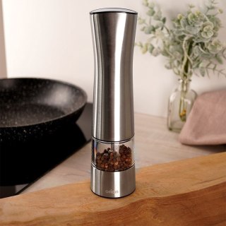 Młynek do soli i pieprzu przypraw elektryczny stalowy 21.5cm ORION 130224