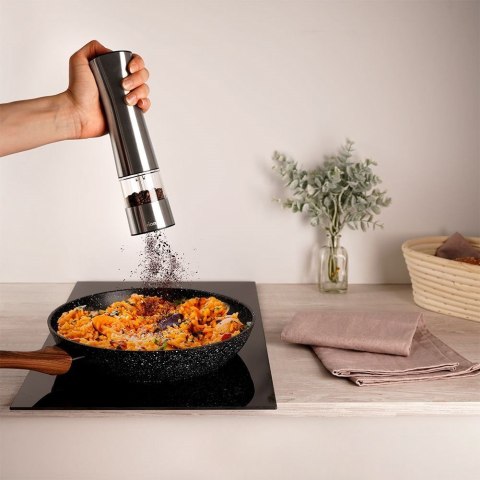 Młynek do soli i pieprzu przypraw elektryczny stalowy 21.5cm ORION 130224