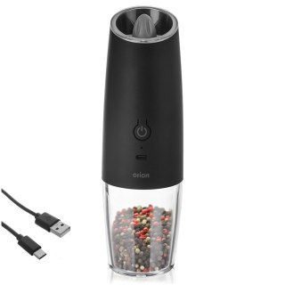 Młynek do soli i pieprzu przypraw elektryczny z ładowarką 20cm ORION 130234