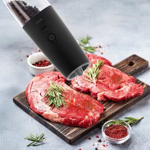 Młynek do soli i pieprzu przypraw elektryczny z ładowarką 20cm ORION 130234