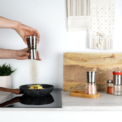 Młynki do pieprzu i soli młynek ręczny na stojaku 2x 170ml ORION 130228