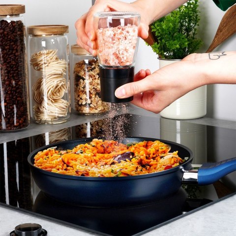 Młynki do pieprzu i soli przypraw młynek ręczny szklany 2-ele VILDE 259607