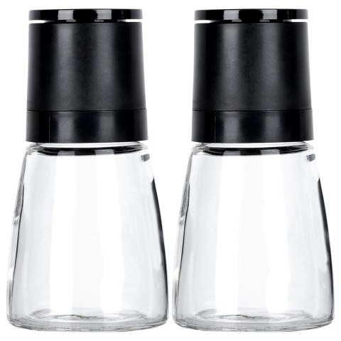 Młynki do pieprzu i soli przypraw młynek ręczny szklany 2-ele VILDE 259607