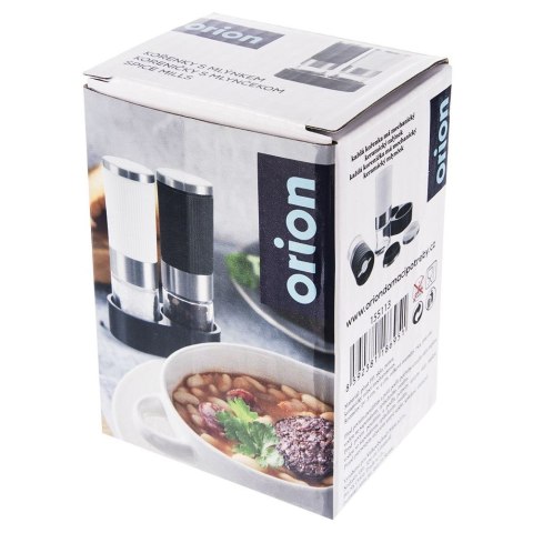 Młynki ręczne do pieprzu i soli młynek ręczny na stojaku zestaw 2-ele ORION 155113