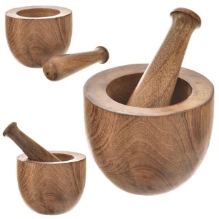 Moździerz kuchenny do przypraw leków ucierania ziół drewniany MANGO ORION 131034