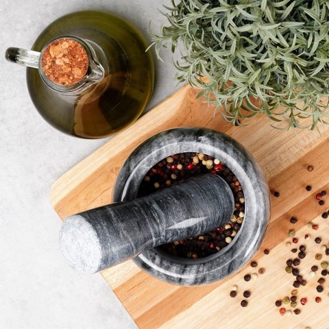 Moździerz kuchenny do przypraw leków ucierania ziół kamienny granitowy VILDE 259128