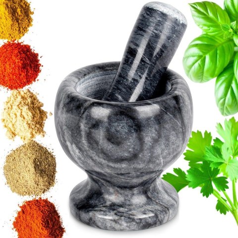 Moździerz kuchenny do przypraw leków ucierania ziół kamienny granitowy VILDE 259128