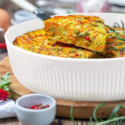 Naczynie żaroodporne porcelanowe białe kwadratowe duże 29x29x8cm 4L ORION 129808