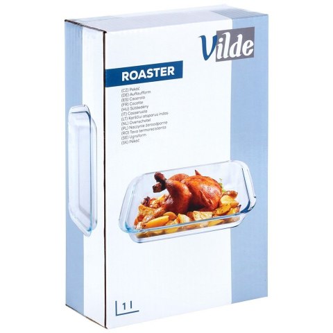 Naczynie żaroodporne szklane do piekarnika zapiekania 25.5x15x4.5cm 1L VILDE 259604