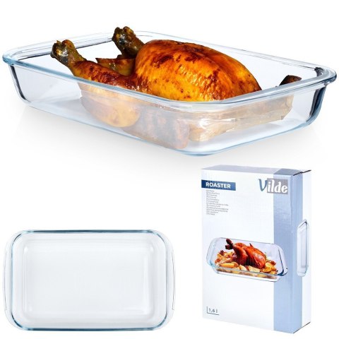 Naczynie żaroodporne szklane do piekarnika zapiekania 29.5x17.5x5cm 1.6L VILDE 259610