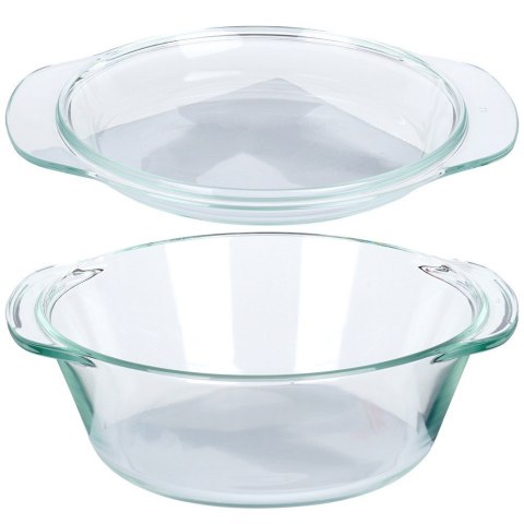 Naczynie żaroodporne z pokrywką szklane do zapiekania 1.4L + 430ml VILDE 259601