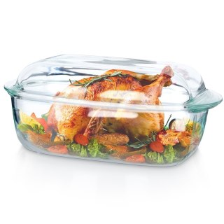 Naczynie żaroodporne z pokrywką szklane do zapiekania 3+1.5L VILDE 259603