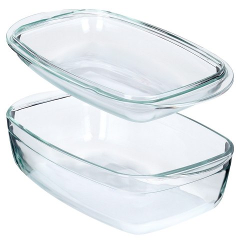 Naczynie żaroodporne z pokrywką szklane do zapiekania 3+1.5L VILDE 259603