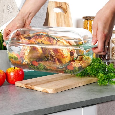 Naczynie żaroodporne z pokrywką szklane do zapiekania 3+1.5L VILDE 259603