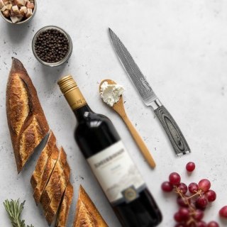 NÓŻ UNIWERSALNY 17.5CM ZE STALI DAMASCEŃSKIEJ POJEDYNCZY KUCHENNY MAESTRO MR-1483