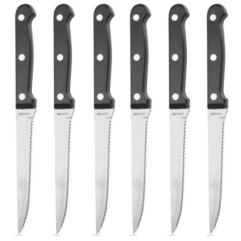 NOŻE DO STEKÓW BURGERÓW PIZZY MIĘS SZTUĆCE STALOWE 6 SZTUK NÓŻ EXCELLENT HOUSEWARE 139130