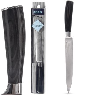 Nóż kuchenny stalowy pojedyńczy DAMASCUS 27cm ORION 831174