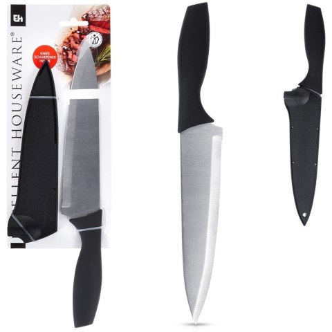 Nóż kuchenny szefa kuchni stalowy z osłoną noża 19cm EXCELLENT HOUSEWARE 259700
