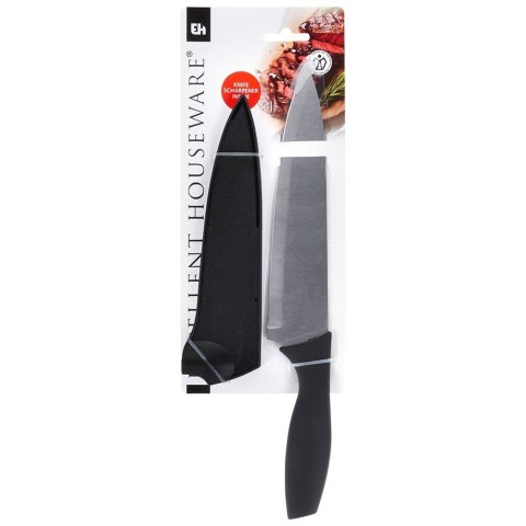 Nóż kuchenny szefa kuchni stalowy z osłoną noża 19cm EXCELLENT HOUSEWARE 259700