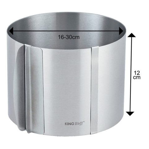 OBRĘCZ FORMA DO TORTÓW REGULOWANA 16-30 X 12CM KINGHOFF KH-1792