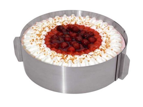 OBRĘCZ OPASKA DO TORTÓW 16-30cm REGULOWANA KiNGHOFF KH-4614