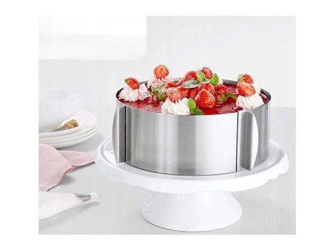 OBRĘCZ OPASKA DO TORTÓW 16-30cm REGULOWANA KiNGHOFF KH-4614