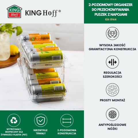 ORGANIZER DO PRZECHOWYWANIA PUSZEK 2-POZIOMOWY NA PUSZKI KINGHOFF KH-1944