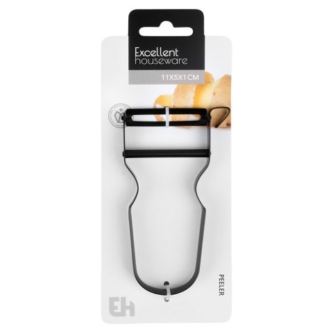 Obieraczka obierak do warzyw owoców stalowy czarny 11.5cm EXCELLENT HOUSEWARE 259740