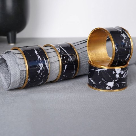 Obrączki pierścienie na serwetki metalowe obrączka 4.5cm 4 sztuki VILDE 139439