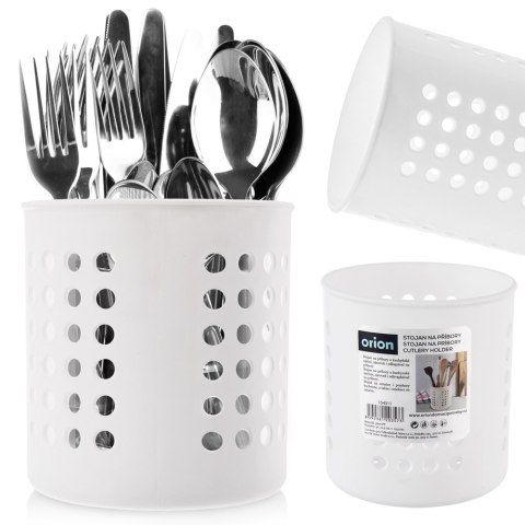Ociekacz stojak na przybory kuchenne biały matowy ORION 154311