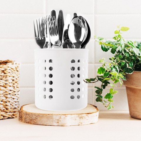 Ociekacz stojak na przybory kuchenne biały matowy ORION 154311