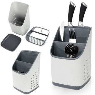 Ociekacz stojak na sztućce organizer uniwersalny szary VILDE 229013