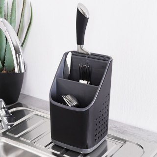 Ociekacz stojak na sztućce przybory uniwersalny czarny VILDE 229074