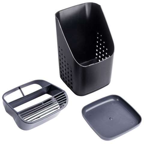 Ociekacz stojak na sztućce przybory uniwersalny czarny VILDE 229074