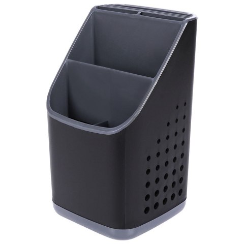 Ociekacz stojak na sztućce przybory uniwersalny czarny VILDE 229074