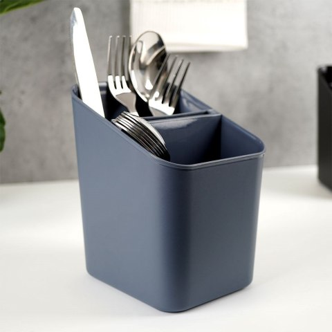 Ociekacz stojak na sztućce uniwersalny szary VILDE 229046-S