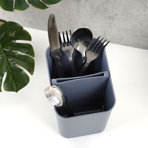 Ociekacz stojak na sztućce uniwersalny szary VILDE 229046-S