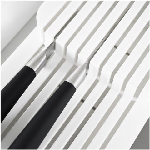 Organizer na noże przybory sztućce do szuflady biały 39x14.5x7.5cm VILDE 229012-B